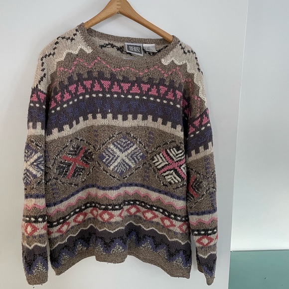 Vintage mohair blend hand knit sweater - Picture 5 of 7